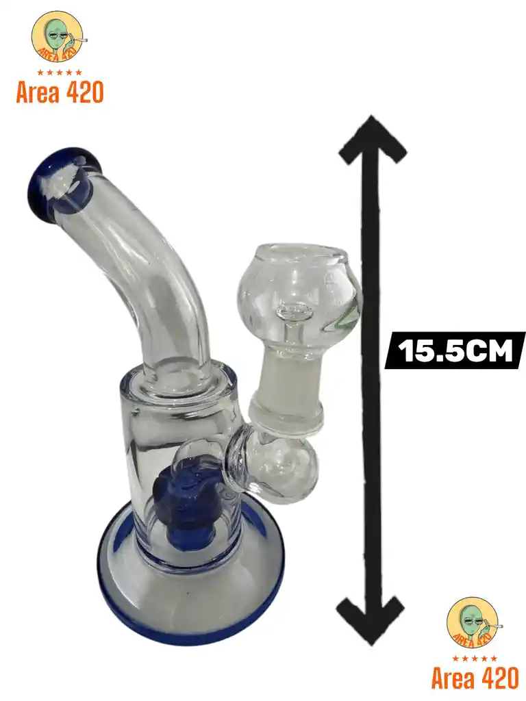 Pipa De Agua Bong O Destilado Bong Vidrio Jcs 603 Azul