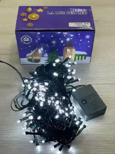 Luces De Navidad X 200 Bombillos Cable Verde Luz Blanca 14 Metros Aproximadamente Luces Navideñas Luces Para Navidad Luces De Navidad Luz De Navidad Decoracion Navideña