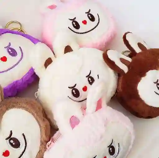 Muñeco Llavero Peluche Monedero Con Diseño De Labubu