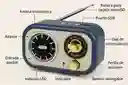 Radio Vintage Recargable Fm Parlante Aux Micro Sd Bluetooth Cmik Mk-143