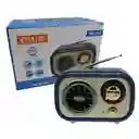 Radio Vintage Recargable Fm Parlante Aux Micro Sd Bluetooth Cmik Mk-143