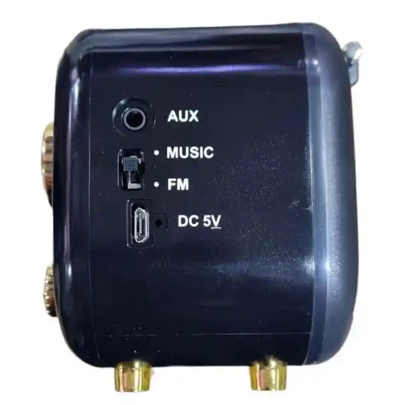 Radio Vintage Recargable Fm Parlante Aux Micro Sd Bluetooth Cmik Mk-143