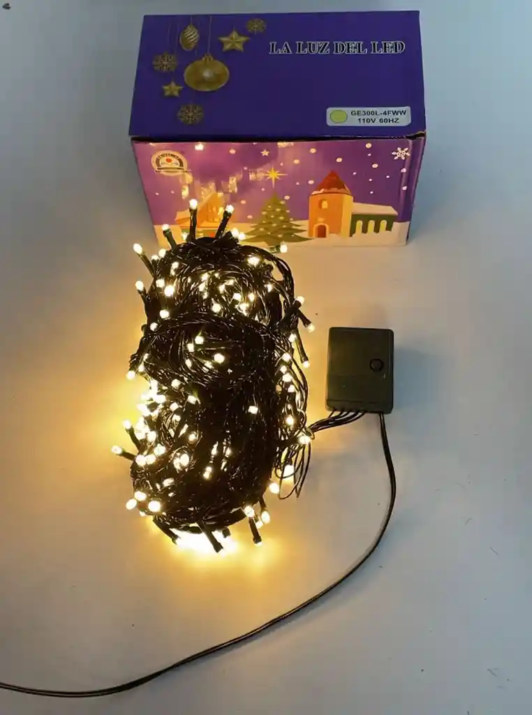 Luces De Navidad X 300 Bombillos Cable Verde Luz Calida 21 Metros Aproximadamente Luces Navideñas Luces Para Navidad Luces De Navidad Luz De Navidad Decoracion Navideña