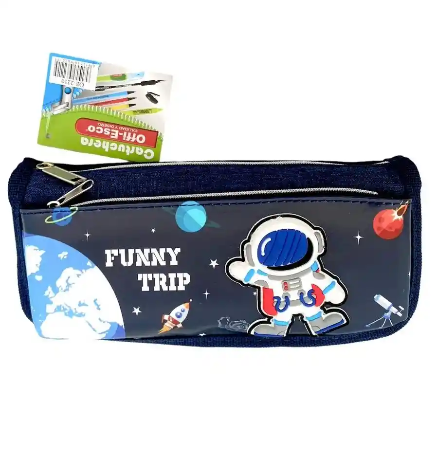 Cartuchera Astronauta Alto Relieve Offi Esco Oe-2210