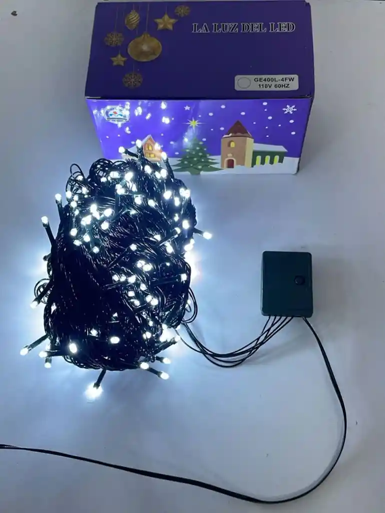 Luces De Navidad X 400 Bombillos Cable Verde Luz Blanca 28 Metros Aproximadamente Luces Navideñas Luces Para Navidad Luces De Navidad Luz De Navidad Decoracion Navideña