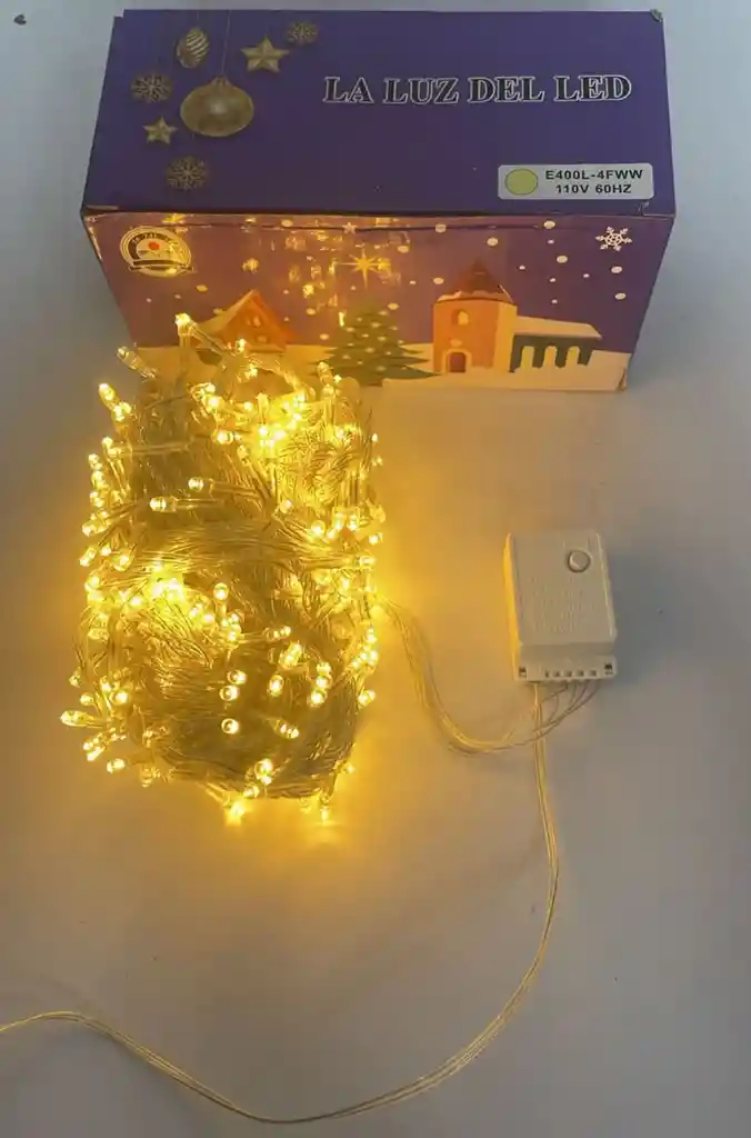 Luces De Navidad X 400 Bombillos Cable Blanco Luz Calida 28 Metros Aproximadamente Luces Navideñas Luces Para Navidad Luces De Navidad Luz De Navidad Decoracion Navideña