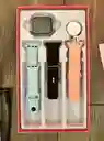 Smart Watch Mini Pantalla Hd Para Mujer Correas Para Iphone Rosa Milanese Rosa Plata Negro