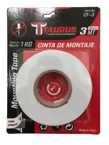 Cinta Doble Faz Heavy Duty Espuma Mounting Tape 18mm X 3mts 19 Mm X 2.2 Mt