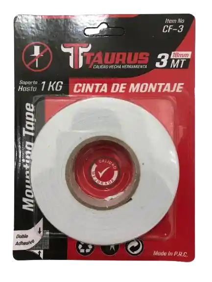 Cinta Doble Faz Heavy Duty Espuma Mounting Tape 18mm X 3mts 19 Mm X 2.2 Mt