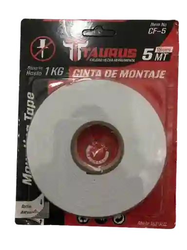 Cinta Doble Faz Heavy Duty Espuma Mounting Tape 18mm X 5mts 19 Mm X 2.2 Mt