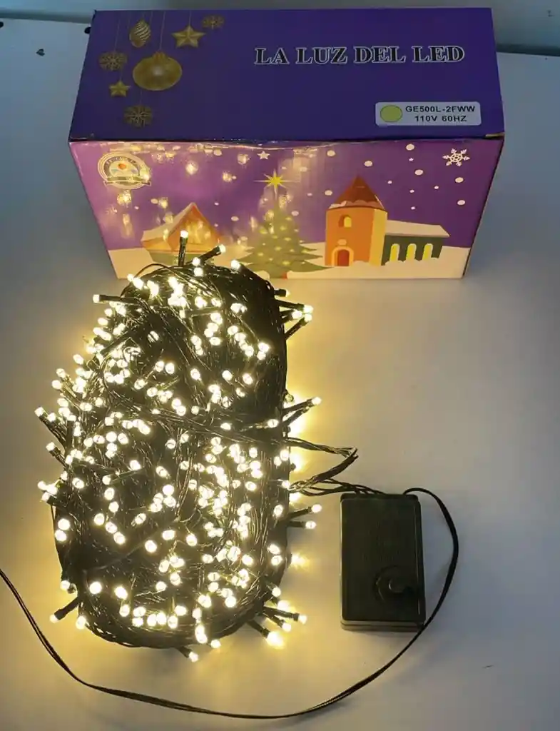 Luces De Navidad X 500 Bombillos Cable Verde Luz Calida 35 Metros Aproximadamente Luces Navideñas Luces Para Navidad Luces De Navidad Luz De Navidad Decoracion Navideña