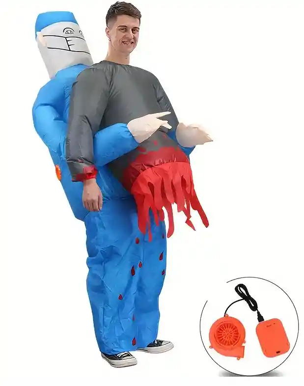 Disfraz Inflable De Médico Cirujano Aterrador Para Adultos