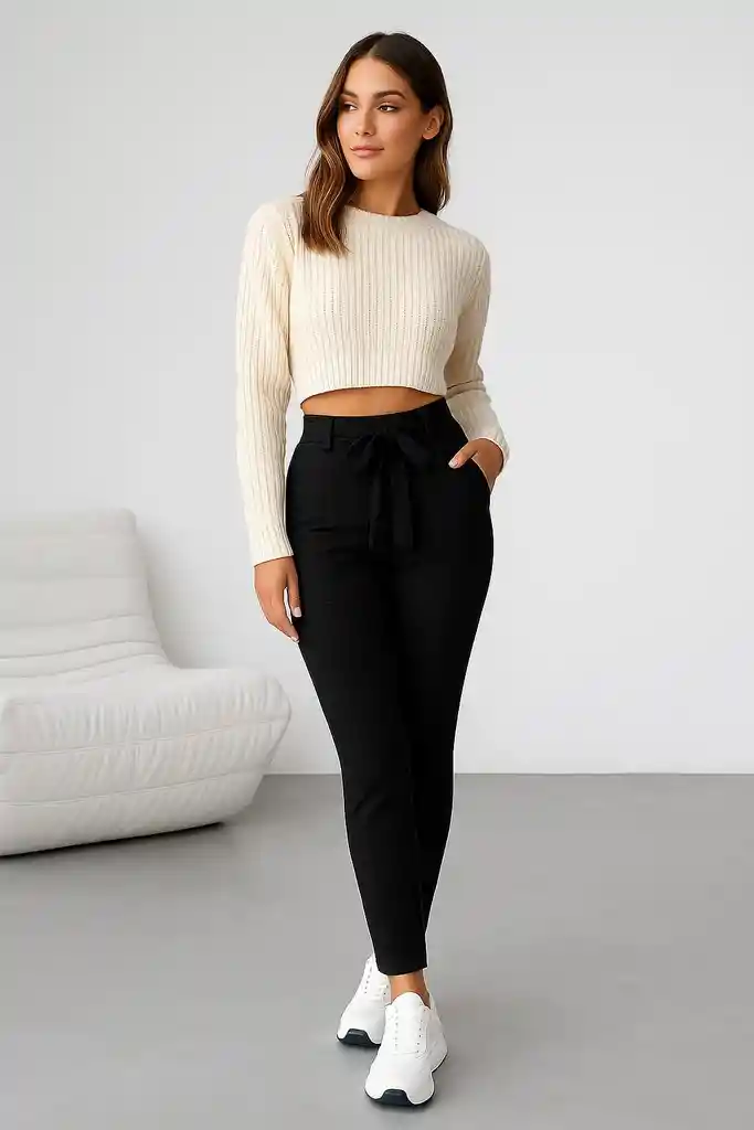 Pantalón Cintura Alta Cuadrado