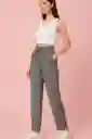 Pantalón Cintura Alta Cuadro Chic
