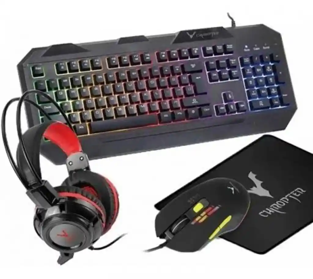 Set Combo Gamer 4 En 1 Wesdar Chiropter Km12