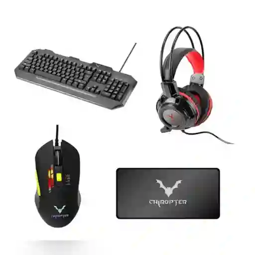 Set Combo Gamer 4 En 1 Wesdar Chiropter Km12