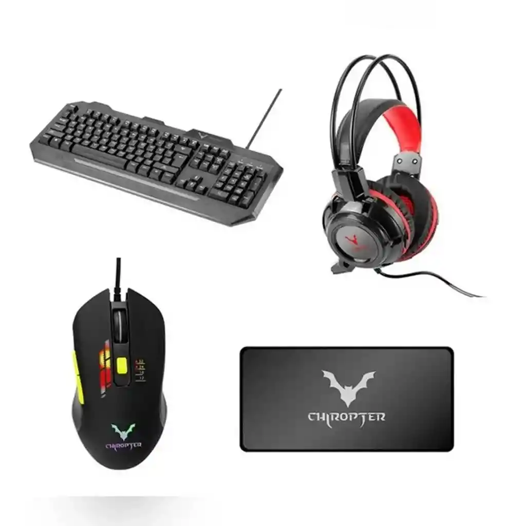 Set Combo Gamer 4 En 1 Wesdar Chiropter Km12
