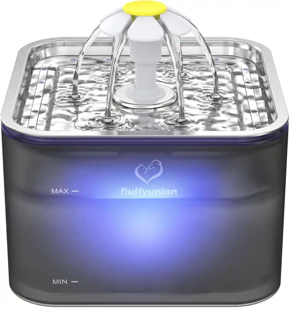 Fuente De Agua Mascotas 3.0l Acero Inoxidable