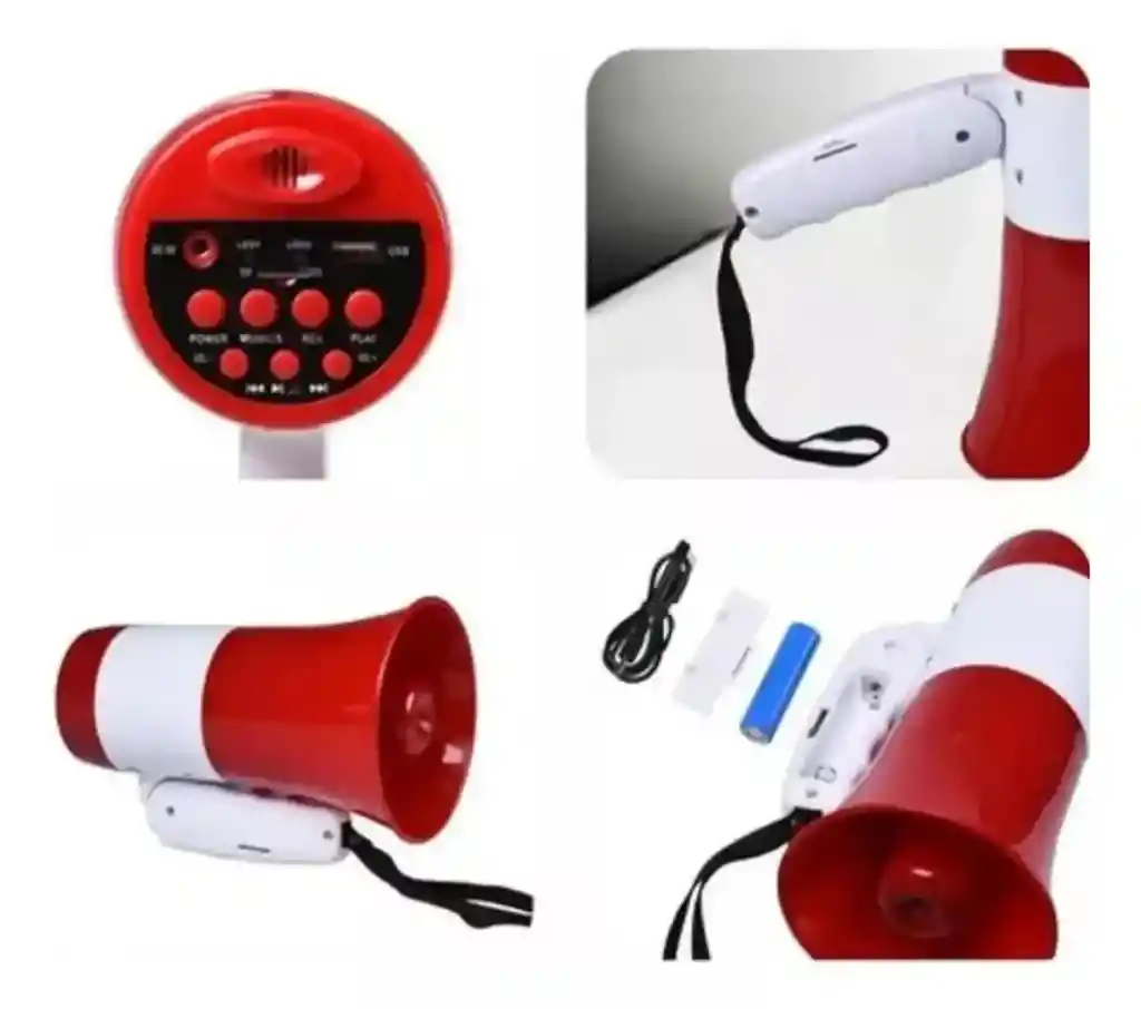 Megafono Perifoneo Recargable Con Bluetooth
