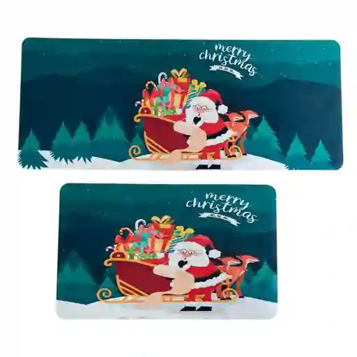 Dúo Tapete Absorbente Y Antideslizante Alfombra Cocina Kit 2