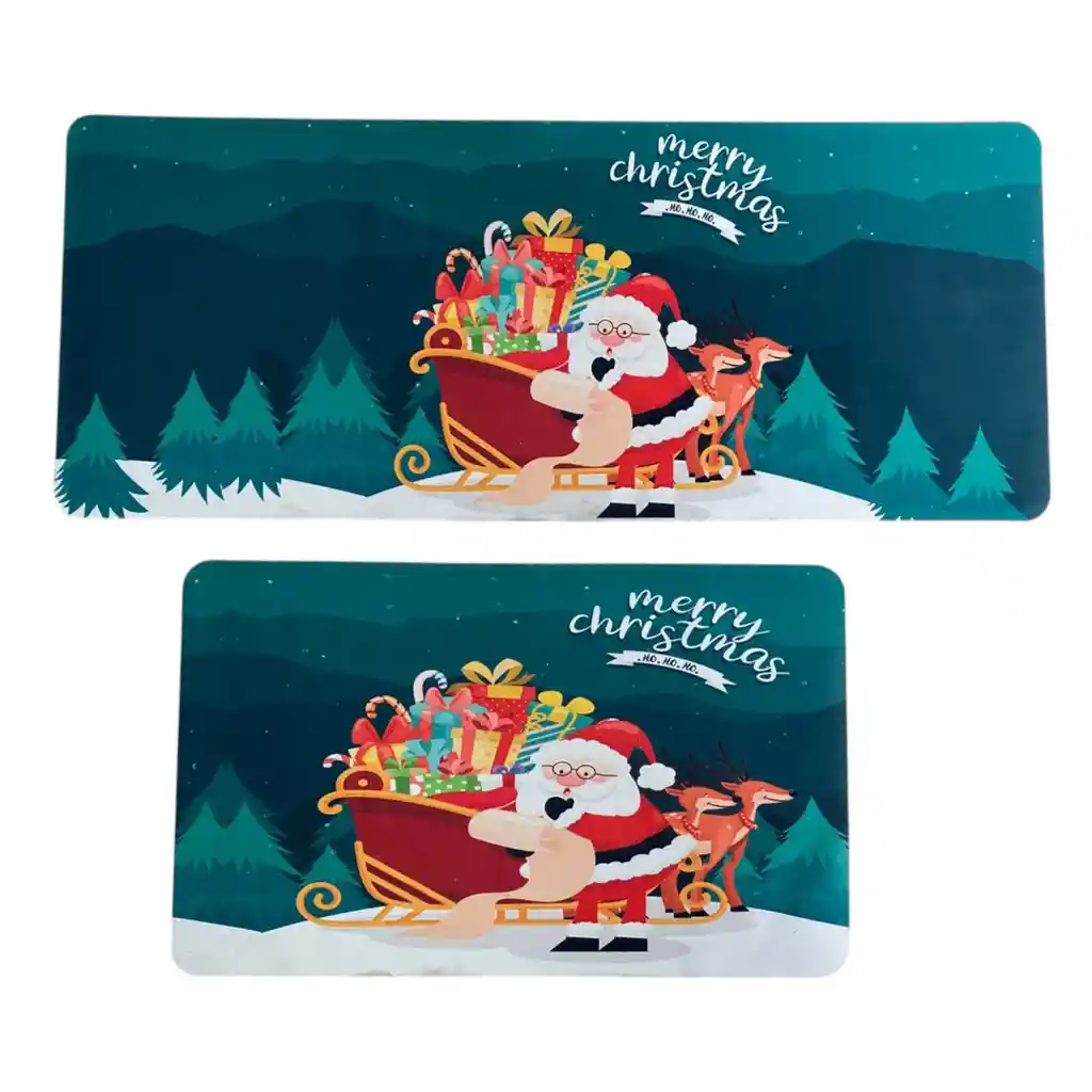Dúo Tapete Absorbente Y Antideslizante Alfombra Cocina Kit 2