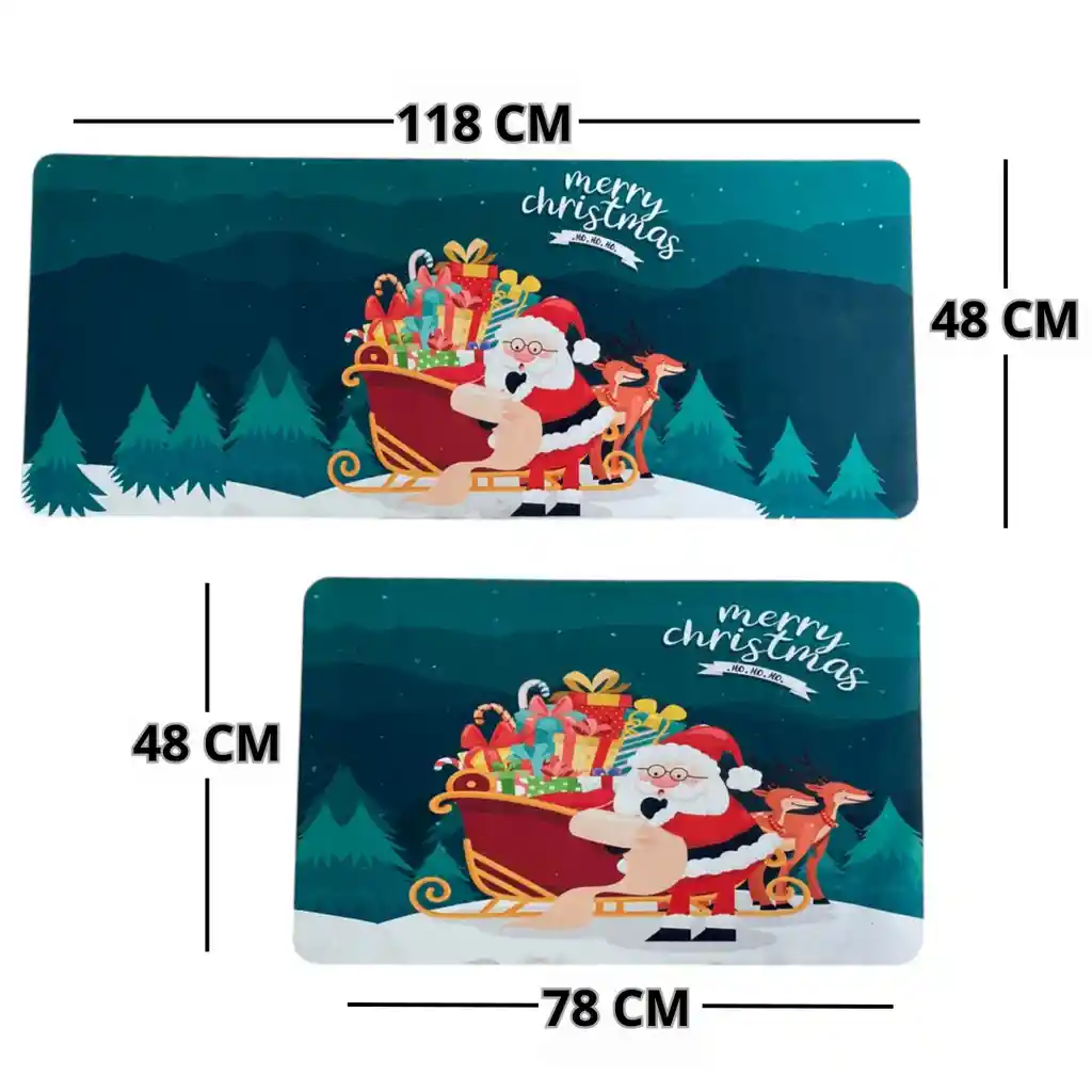 Dúo Tapete Absorbente Y Antideslizante Alfombra Cocina Kit 2