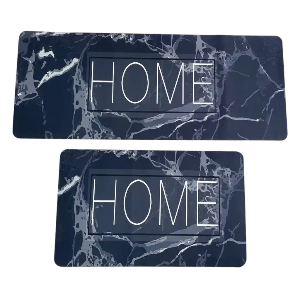 Dúo Tapete Absorbente Y Antideslizante Alfombra Cocina Kit 2