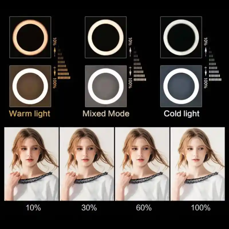 Aro De Luz Led 26 Cm - Selfies Videos