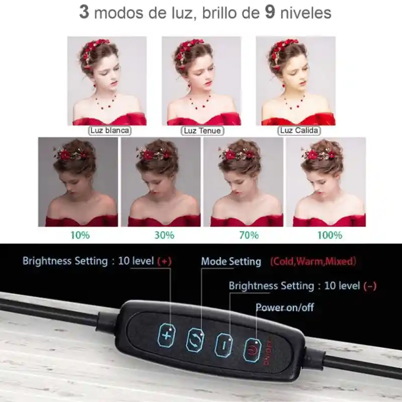 Aro De Luz Led 26 Cm - Selfies Videos