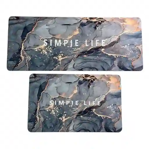 Dúo Tapete Absorbente Y Antideslizante Alfombra Cocina Kit 2