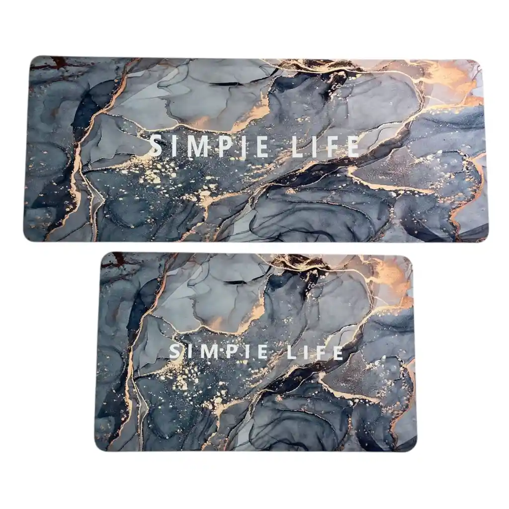 Dúo Tapete Absorbente Y Antideslizante Alfombra Cocina Kit 2