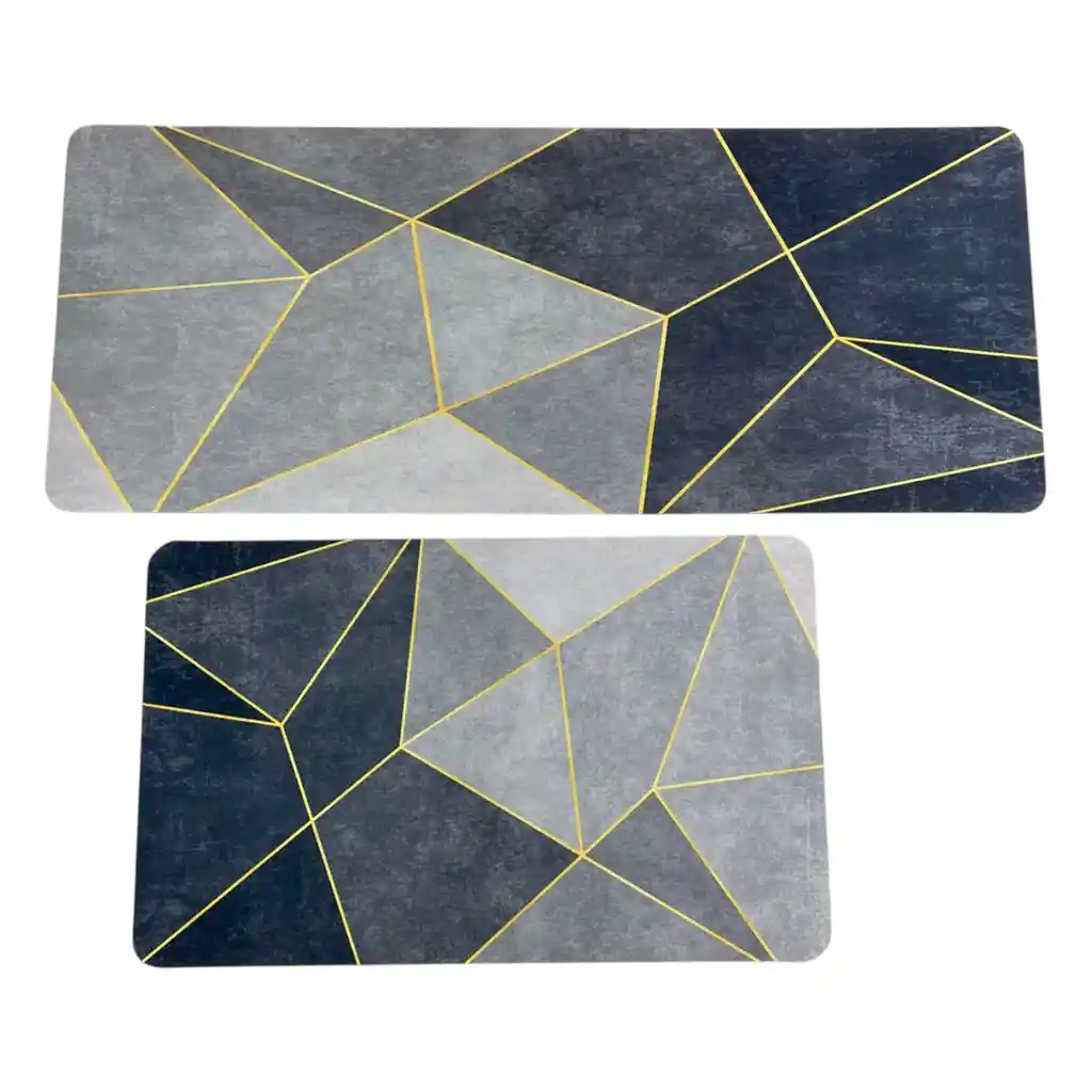 Dúo Tapete Absorbente Y Antideslizante Alfombra Cocina Kit 2