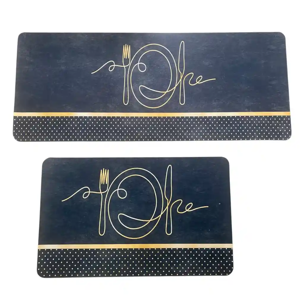 Dúo Tapete Absorbente Y Antideslizante Alfombra Cocina Kit 2