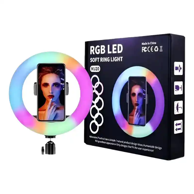 Aro De Luz Led Rgb 20 Cm Modelo Mj20