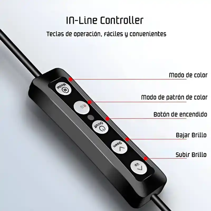 Aro De Luz Led Rgb 20 Cm Modelo Mj20