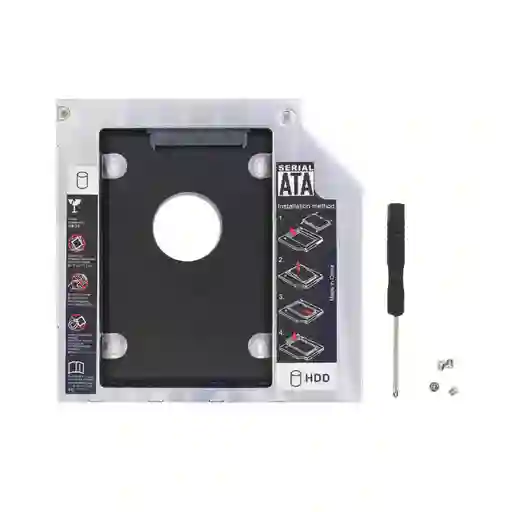 Caddy Adaptador Segundo Disco Duro Sata Ssd Cd Dvd 12,7 Mm