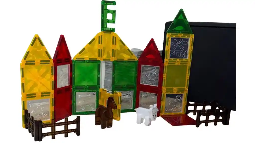 46 Bloques Granja Magnéticos Construcción Imanes Educativos
