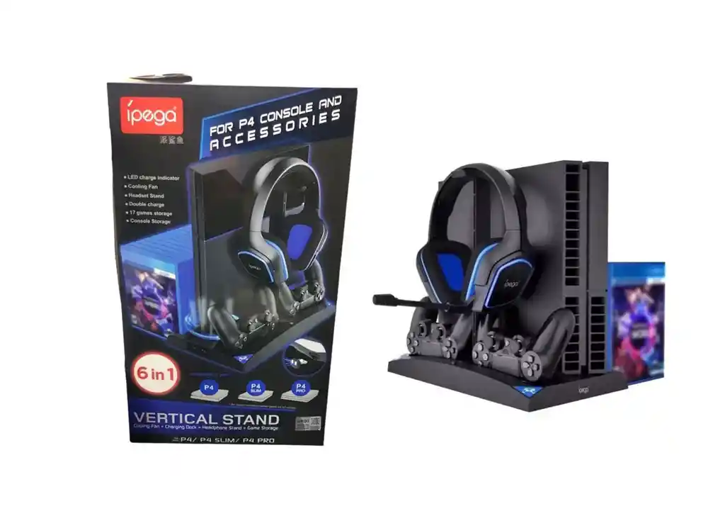 Base Refrigerante Vertical 6 En 1 Ipega Multifuncional Para Ps4