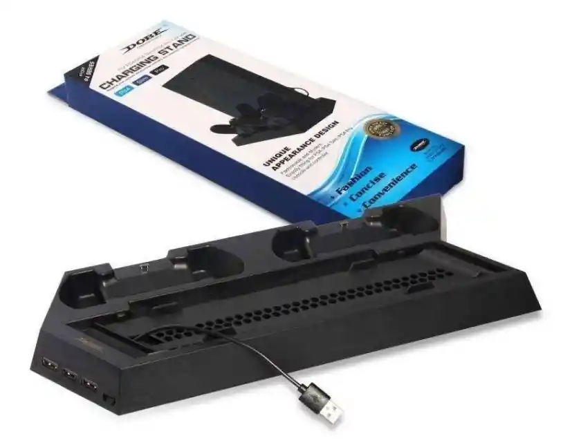 Ps4 Base Refrigerante Y Cargador De Controles Fat/ Slim/pro