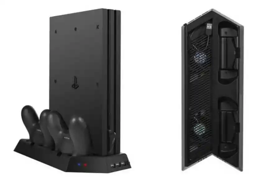 Ps4 Base Refrigerante Y Cargador De Controles Fat/ Slim/pro