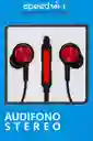 Audífono Stereo Speed Song Sg-165 Con Control De Volumen Negro / Rojo