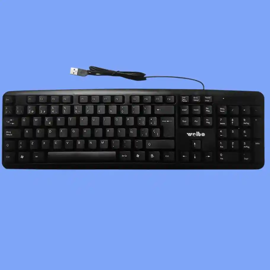Teclado Alámbrico Weibo Fc-530 Usb | Office Wired Keyboard