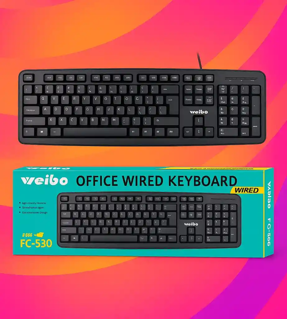 Teclado Alámbrico Weibo Fc-530 Usb | Office Wired Keyboard
