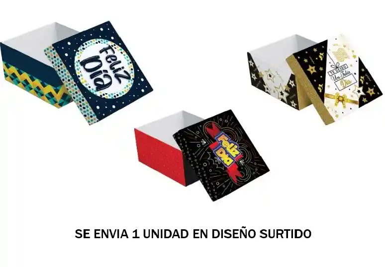 Caja De Regalo Toda Ocasion Hombre 21.5 X 18.5 X 10.5 Cm Diseños Surtidos Primavera