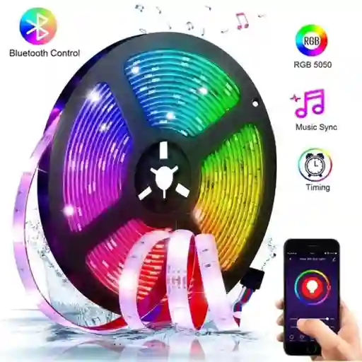 Luces Led 5m Rgb + App Con Control 5v Ambiente Perfecto