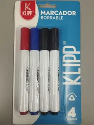 Marcador Borrable X4 Und Klipp