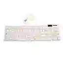 Combo Teclado Jaltech Blanco Mouse Y Teclado Inalambrico