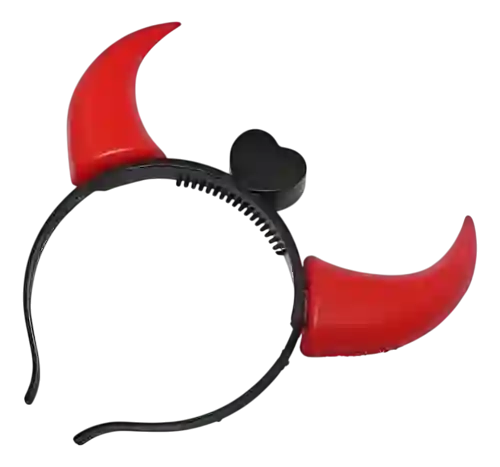 Halloween Diadema Diablita Luminosa Vincha Diabla Led