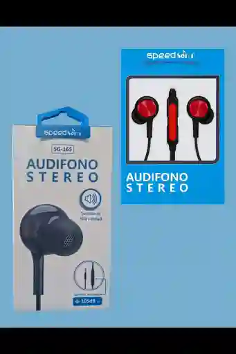 Audífono Stereo Speed Song Sg-165 Con Control De Volumen Negro / Rojo