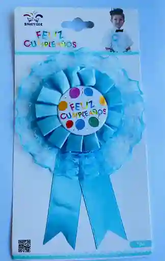 Insignia De Cumpleaños Color Azul